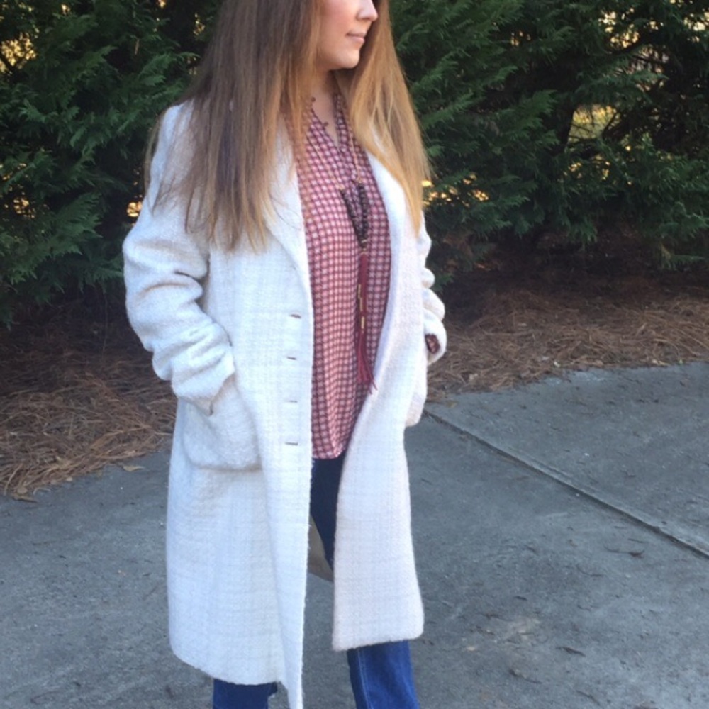 Banana Republic Winter White Coat